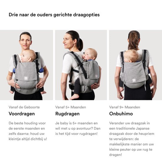 Stokke Limas Carrier Flex, Terrakotta – Version 2023 (OCS) – Babytrage mit Schnallenverschluss – Drei Tragevarianten – Geeignet für Babys ab 1 Monat/4 kg bis 20 kg