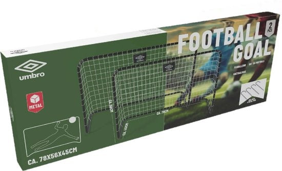 Umbro Fußballtor/Fußballtore Set - 2 Stück - 78 x 45 x 56 cm