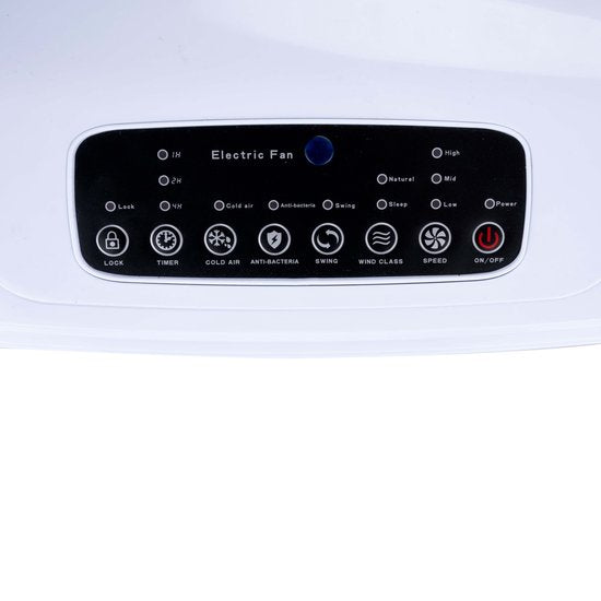 Lifetime Air Air Cooler 8L - Luftkühler mit Fernbedienung - Luftumwälzung 463mÂ³/h - leicht zu bewegen - 3 Geschwindigkeiten - 65dB - digitale LED-Anzeige - weiß
