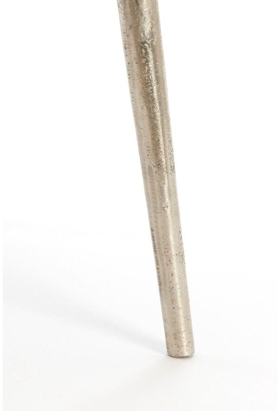 Light & Living Beistelltisch „Linos“ aus Bio-Holz, 67 x 49 cm – Nickel