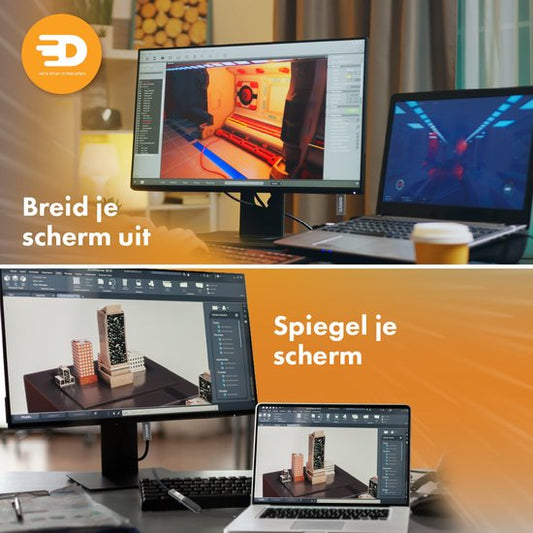 Drivv. HDMI-Kabel 2.1 8K - Ultra HD High Speed - HDMI zu HDMI - Geeignet für Xbox Serie X & PS5 - 1 Meter - Nylon - Grau