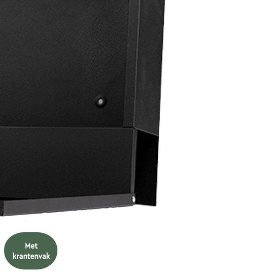 BRASQ Briefkasten Premium Schwarz - Wandbriefkasten - Inkl. Montagematerial & 2 Schlüssel - mit Zeitungsfach und Schloss - Edelstahl