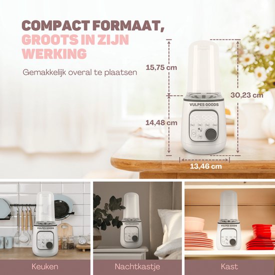 Vulpes Goods® BabyCare - Flaschenwärmer PRO 10in1 - Flaschenwärmer - Erwärmung von Flüssigkeiten und Nahrung