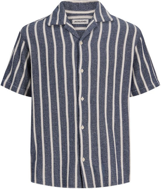 Jack & Jones – Herrenhemden Coba Stripe Resort Shirt – Blau – Größe M