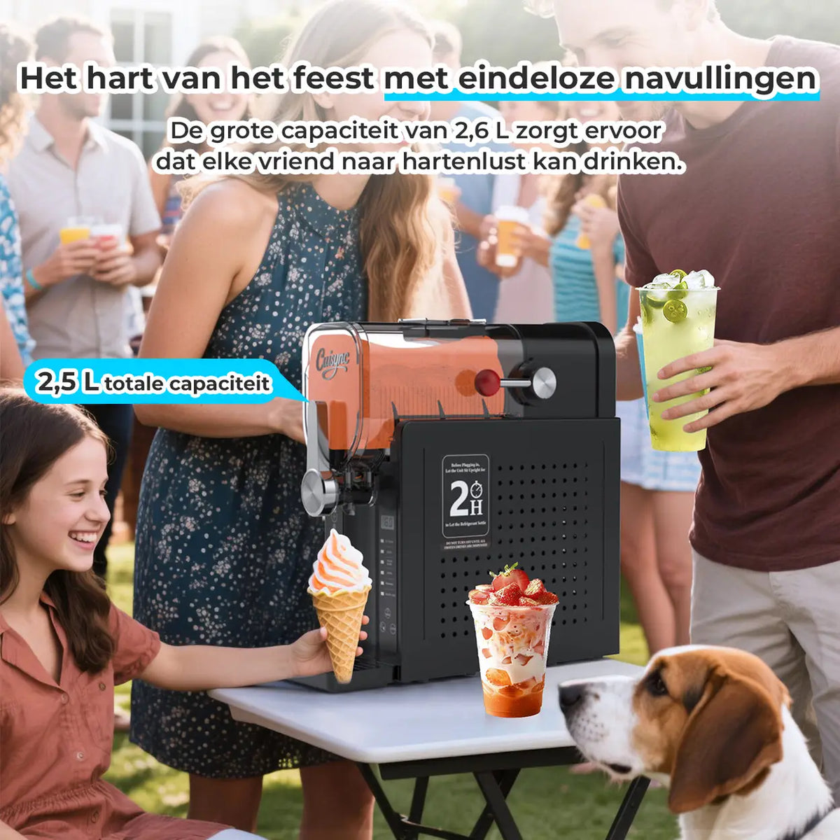 Cuisync 2408B Slush- und Frozen-Drink-Maschine – 6 Programme