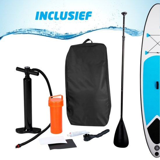 Dunlop Aufblasbares Sup Board mit Zubehör - Blau/Weiß - 305 x 71 x 10 cm