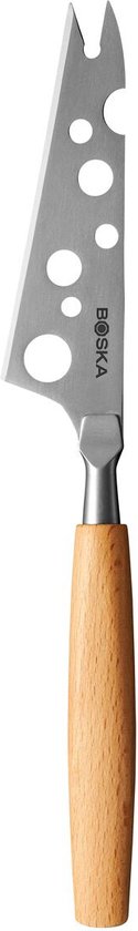 Boska Käsemesserset Amigo - Käsemesser - 3er-Set - Für jede Käsesorte - Antihaftbeschichtung - Ergonomisch - Edelstahl und Buchenholz