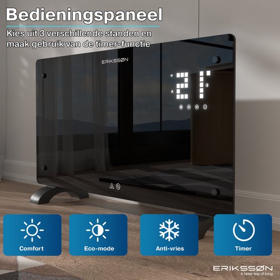 Erikssøn Elektroherd - 1500W Heizleistung - Schwarz