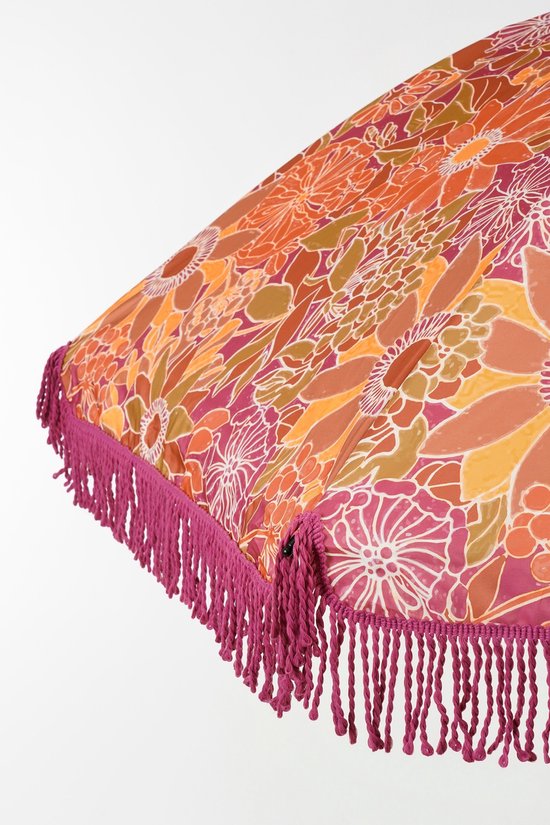 Mica Decorations Blumen Sonnenschirm - H238 x Ø220 cm - Rosa