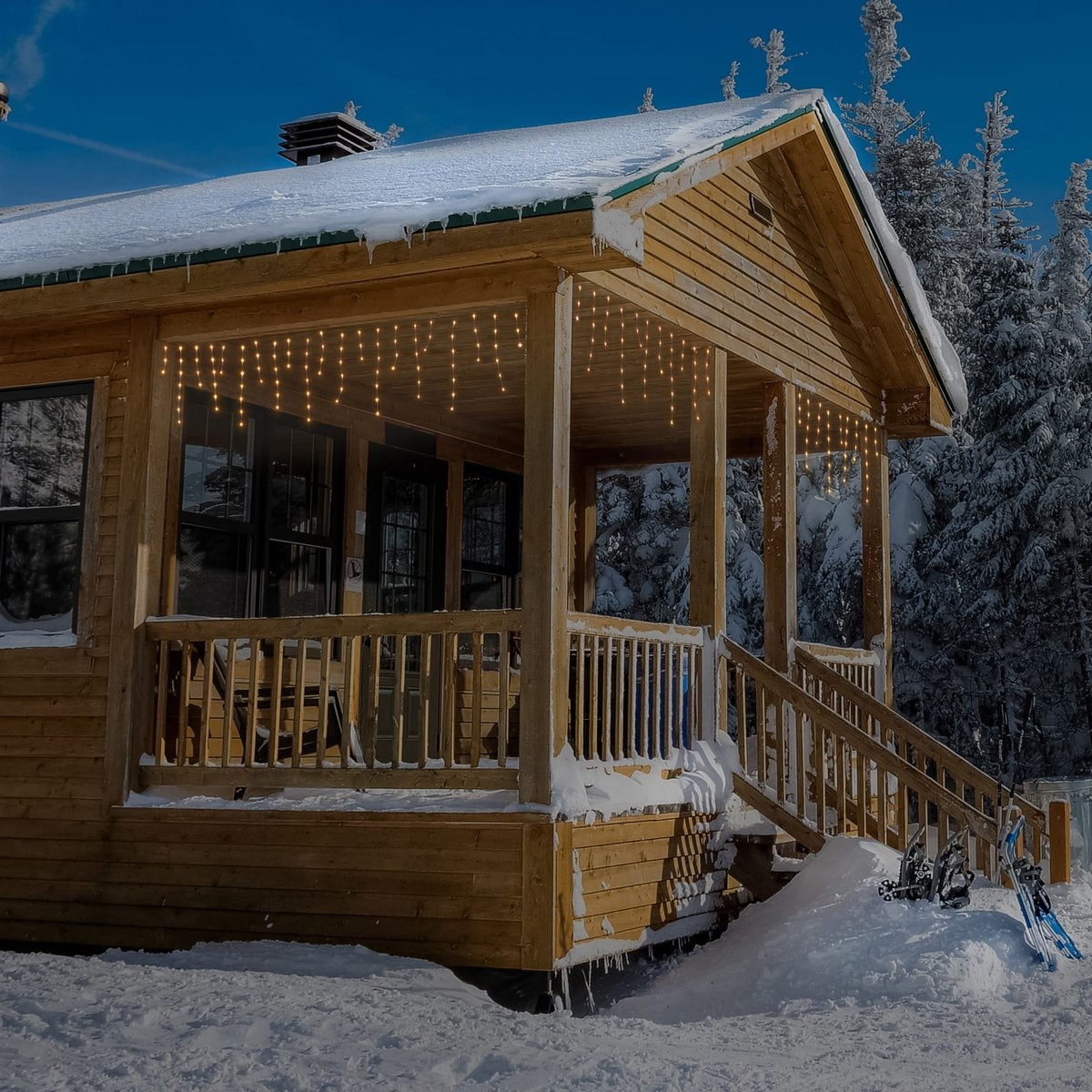 LED-Eiszapfen-Weihnachtsbeleuchtung 480LED - 9,5 Meter - Für den Innen- und Außenbereich - Copy