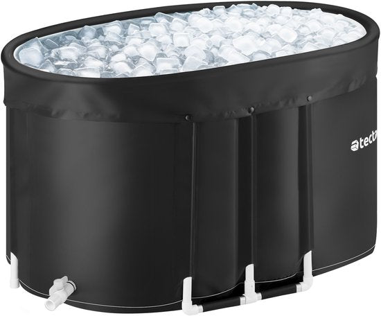 tectake® Eisbad Espoo – Ice Bath – Sitzbad – 105 x 70 x 66 cm – 375 Liter - Zusammenklappbare Eisbadwanne mit Aluminiumrahmen und Schutzhülle – 3-fach isoliert – inklusive Tragetasche und Wasserkissen