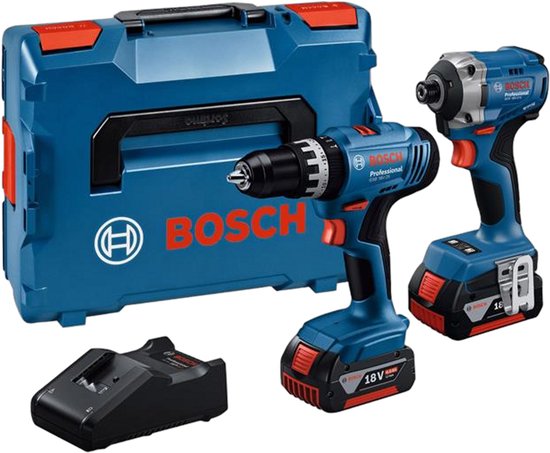 2-teiliges Werkzeugset 18 V GSB 18V-25 + GDR 18V-215 (2 × 4,0 Ah) – BOSCH Professional – 0615A5008D