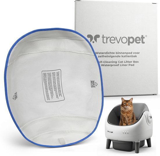 TrevoPet® Katzentoilettenmatte – wasserdicht und kratzfest – Innenmatte für automatische Katzentoilette – Schutzmatte – 40 x 37 cm