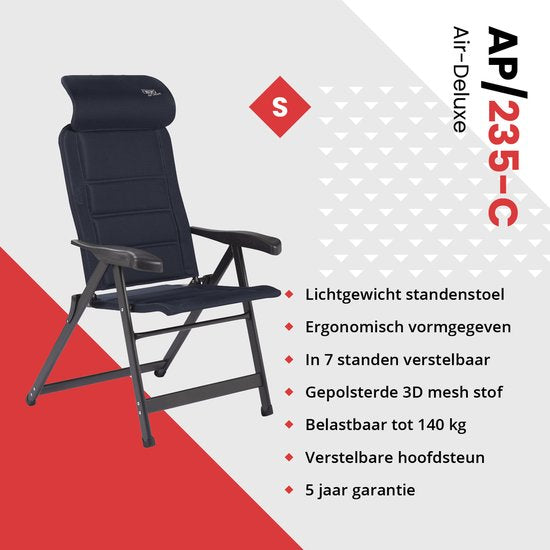Crespo – Stehstuhl – S – AP/235 – Air-Deluxe – Compact – Blau