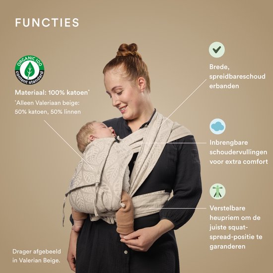 Stokke Limas Babytrage, Leopard Lilac – Version 2023 (OCS) – Babytrage für Neugeborene mit halber Schnalle – Drei Tragevarianten – Sicher ab der Geburt, bis 15 kg