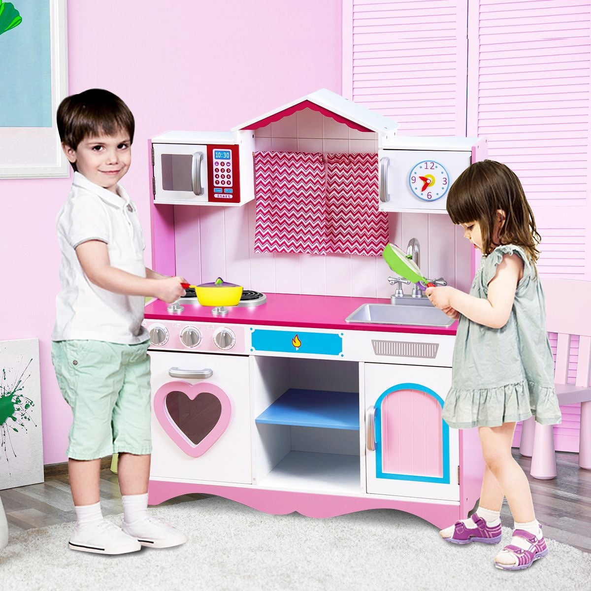 Küste Spielküche - MDF - 82 x 30 x 101 cm - Rosa