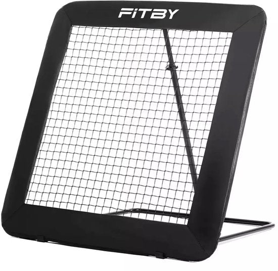 Fitby Fußballtrampolin - Trampolin - Trampolinwippe - Kickback - 100x100CM - Schwarz