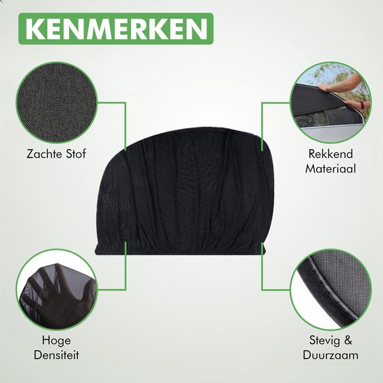 Travelhawk Sunshade Car Baby - 2 Stück - Sonnenschirm Auto - UV-Schutz für Baby und Kind - Sonnenschirm Seitenfenster - Schwarz