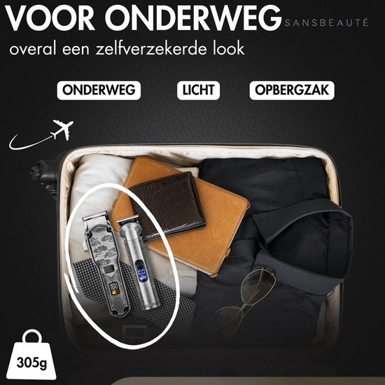 Professionelle kabellose 5-in-1 Haarschneidemaschine - Sansbeauté - Haarschneider Herrenkopfhaar - Cheveux Hair - Haartrimmer - Friseur Haar Maschine - Haarschneider - Trimmer Bart - Barbe Haarschneider - Friseur Buddha Trimmer - Barber Set - Barber Set