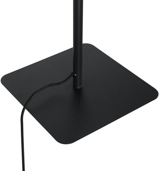 Stehlampe Volari 4711ZW, schwarze Design-Leselampe mit 2 Leuchten von Steinhauer, mit „Dimm to Warm“-LED, Höhe 157 cm, Sockel 21 x 21 cm, dreh- und neigbar, ideal für den Innenbereich