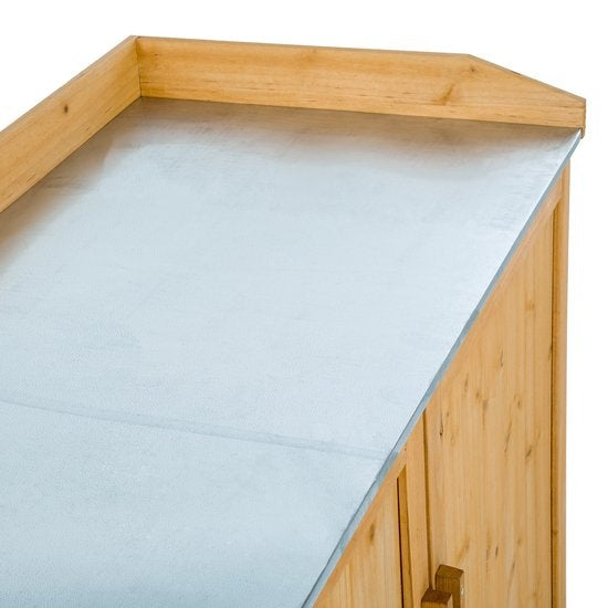 tectake - Gartentisch Gartenschrank - Tisch mit Unterschrank - 404564
