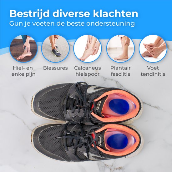 Nuvance - Fersensporn Orthesen - Fersenschoner - Einlagen - Fersensporn - 2 Stück für Größe 39-45 - Blau