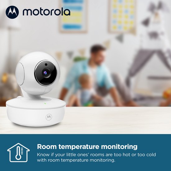 Motorola Nursery Babyphone mit Kamera – Babyphone VM 55 – Babykamera mit Farbdisplay, Zwei-Wege-Kommunikation und Infrarot-Nachtsicht – 300 m Reichweite – Zoomen, Neigen und Drehen