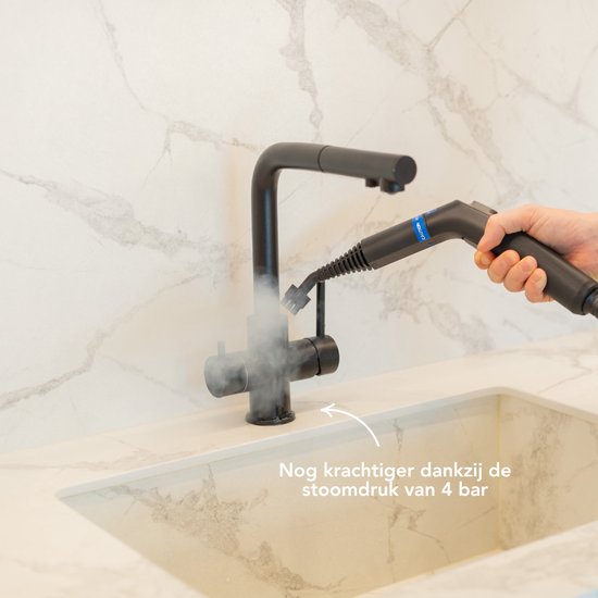 Techweise TS2 Dampfreiniger - 100+ Oberflächen - 50 Minuten Dampfen - 4 bar - Reinigungsmaschine - Dampfreiniger Boden