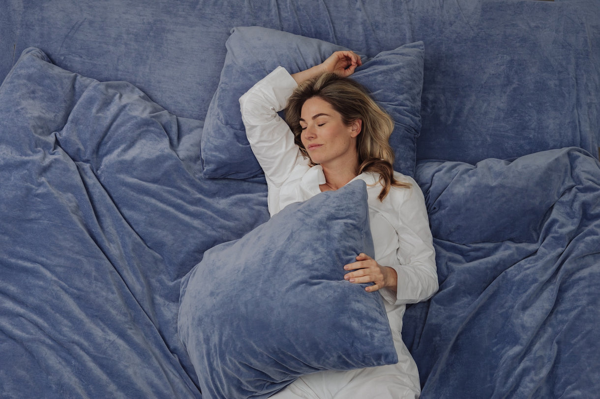 Sjumo Spannbetttuch - Seidenglatt - 90 x 200 / 210cm - Faded Blue