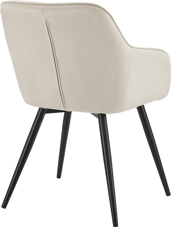 Sessel / Esszimmerstuhl Tarje - 2-tlg. - Farbe Sand - Samt