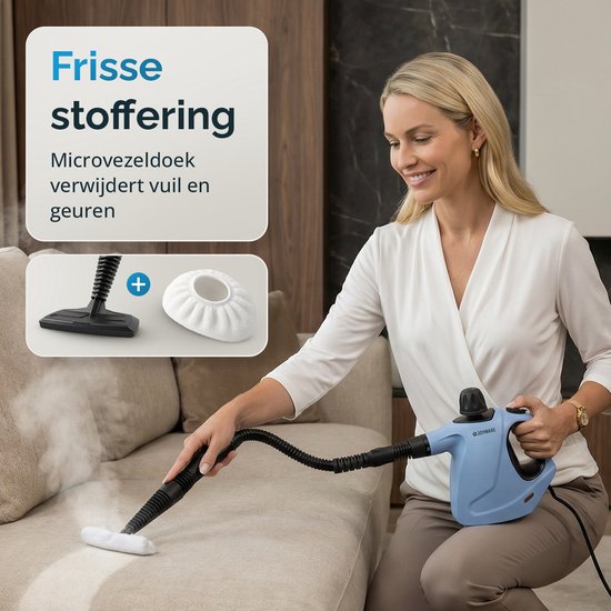 Joyware® 18-in-1-Dampfreiniger S2 – Handdampfreiniger mit Steam Lock – Teppich- und Fleckenreiniger für Sofa, Badezimmer und Polster – Dampfreiniger – 1050 W – 450 ml