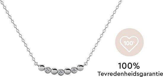 Yolora Damen-Halskette mit Kalpa Camaka Kristallen - Silber - 18K Weißgold vergoldet - Damen-Halskette Silber - Schmuck - Halskette - Luxuriöse Geschenkbox - Geschenkbox - Exklusive Geschenkbox - Schöne Geschenkverpackung