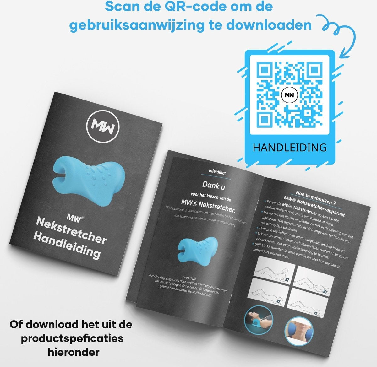 MW® - Nackentrainer - Nackenmassagegerät - Nackenmassagekissen - Nackentraktionsgerät