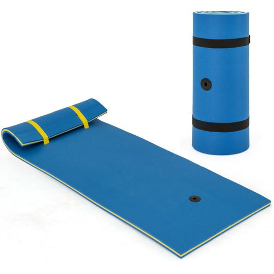 Coast Wasserhängematte 220 x 90 cm – Schwimmmatte – XPE-Schaumstoff – 100 kg – Blau/Schwarz