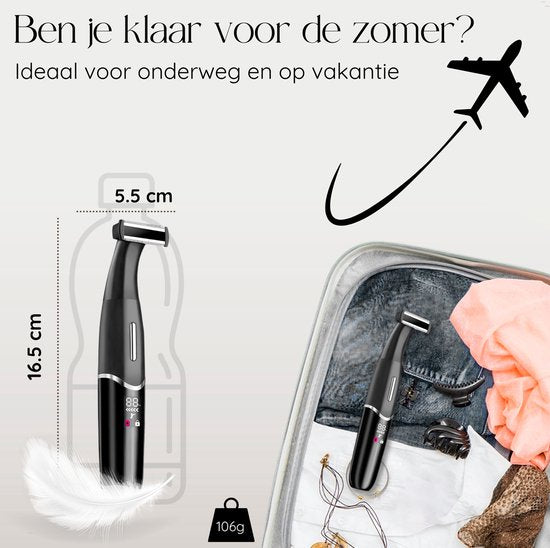 4-in-1 Bikini-Trimmer - Sansbeauté® - Gesicht - Achseln - Beine - Bikinizone - Augenbrauentrimmer - Gesichtshaarentfernung Damen - Intimbereich - Ladyshaves Bikini - Epilierer elektrisch