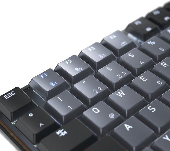 CHERRY KW 550 MX LP Tastatur für zu Hause/Büro, USB + Bluetooth, QWERTY, amerikanisches Englisch, schwarz