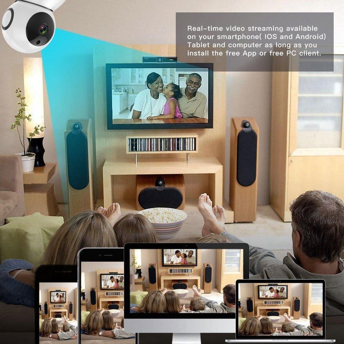 IP-Kamera - Mit Bewegungserkennung - Babyphone - Kabellos - Mit Wifi-Unterstützung + App