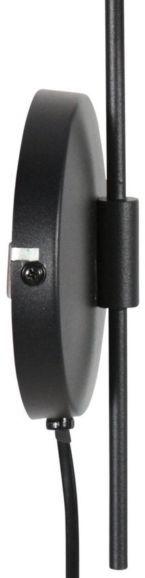 Wandleuchte Bollique 4609ZW – schwarze Wandleuchte aus Metall mit Rauchglas, E14-Fassung, trendiger Stil – Steinhauer