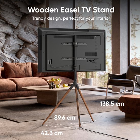 ONKRON – TV-Ständer – Für Bildschirme von 32 bis 65 Zoll – Höhenverstellbar – Max. VESA 400 × 400 mm