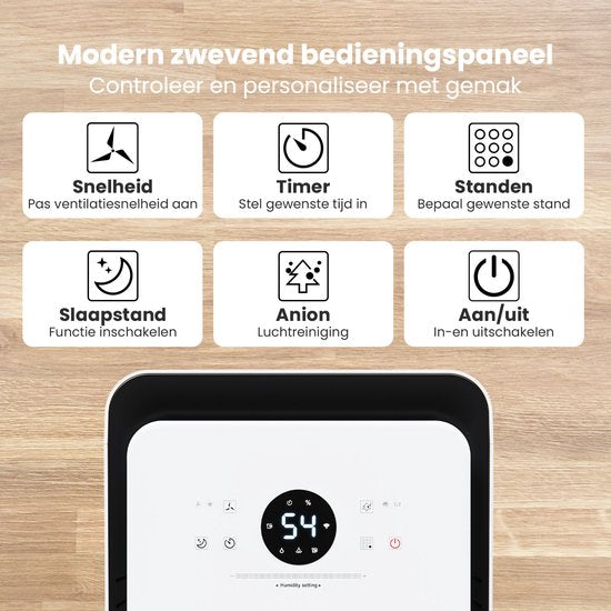 Auronic Luftentfeuchter und Luftreiniger - Pro Series - 20L pro Tag - Waschtrockenfunktion - Schlafzimmer, Badezimmer und Wohnzimmer - Weiß