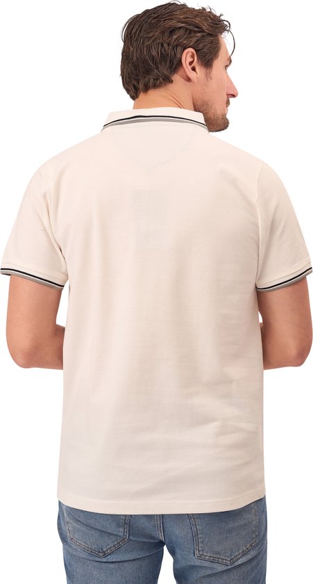 Mario Russo Polo Shirt Edward - Polo Shirt Männer - Polohemden Männer - Baumwolle - Off White