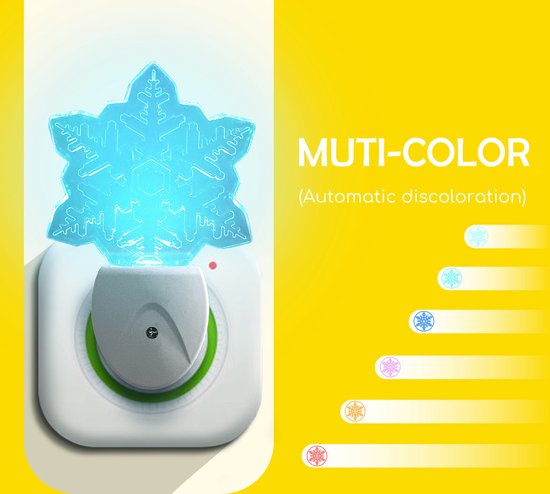 Aigostar 10PXZ – Nachtlicht für Kinder – Steckdosenlampe – LED-Nachtlicht für die Steckdose – Mehrfarbig – Steckdosenlampe