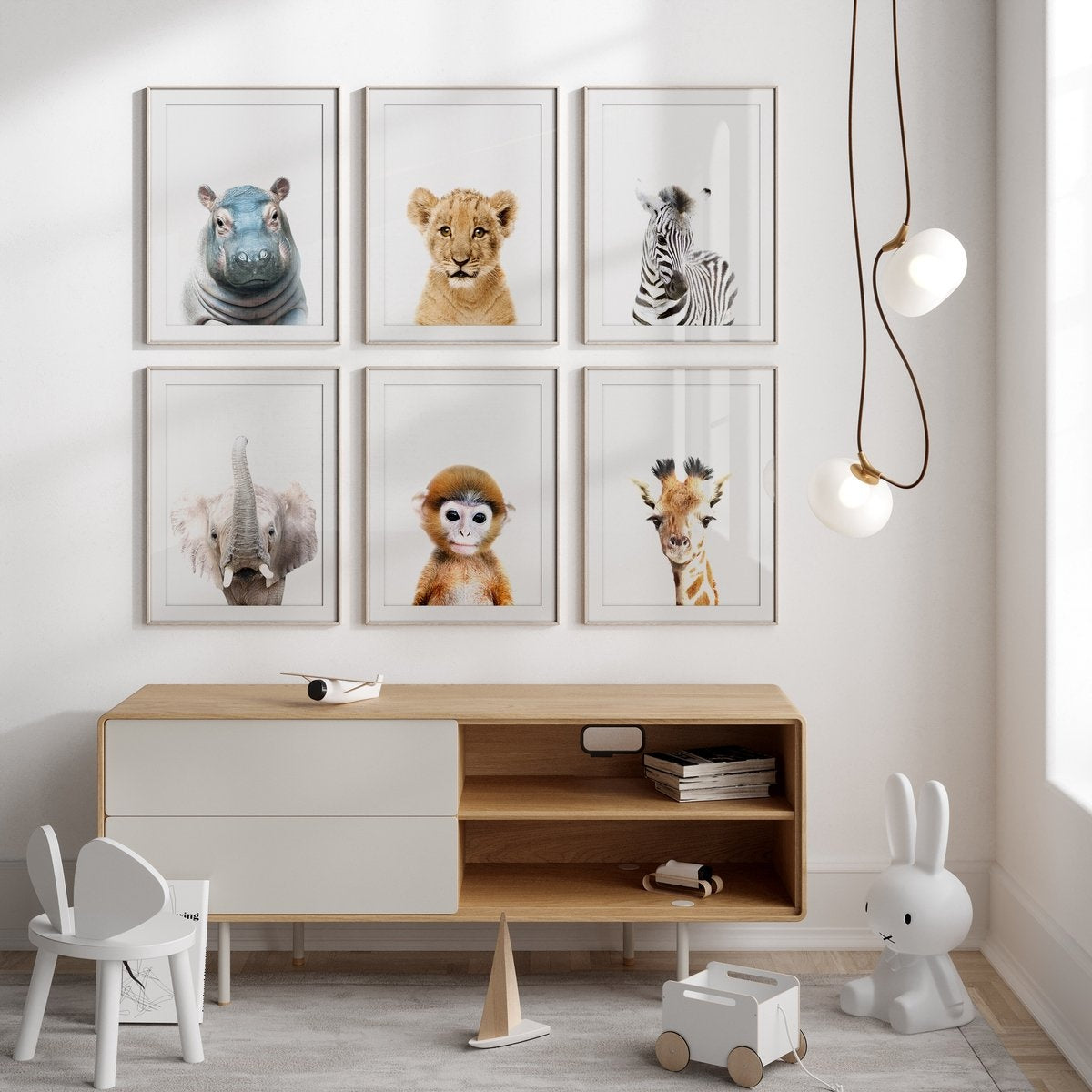 Generic - Tiere Poster - 6 Poster - 21x30 cm - Stabiles Papier - Safari