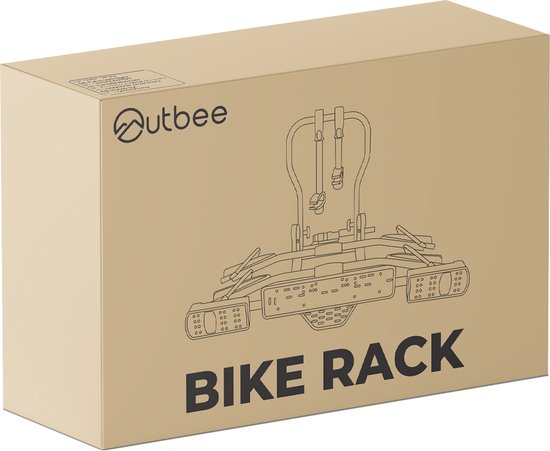 Outbee Fahrradträger - Fahrradträger Elektrofahrräder 2 - Fahrradträger Anhängerkupplung - Mit Nummernschildhalter - Schwarz