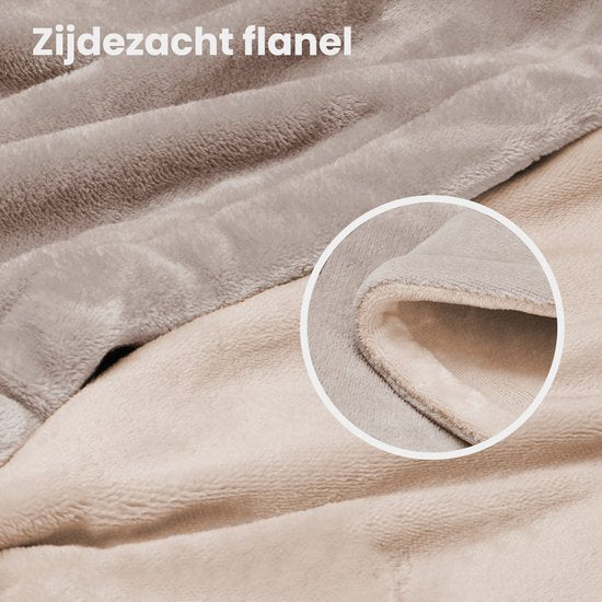 Auronic Electric Heat Blanket - Überdecke - 2 Personen - 3 Wärmestufen - Mit Timer - 200 x 180 cm - Taupe