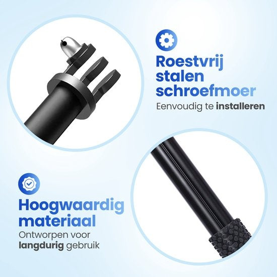 GarpexÂ¬Ã† Universal Selfie Stick XL - Ausziehbar bis zu 95cm - Geeignet für verschiedene Action-Kameras - Universal - Wasserdicht - Grün