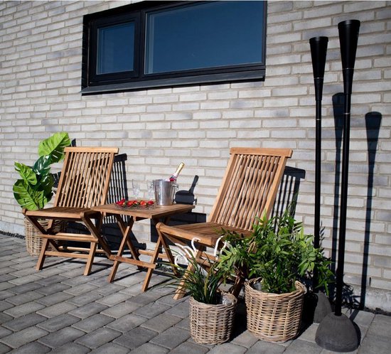 House Nordic Gartenstuhl - 2er Set - Max. 120 kg - Teakholz - 62 x 46 x 89 cm