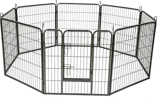 8-eckiger Hundeauslauf Welpenstall 80 cm hoch Ã˜ 210 cm 401717