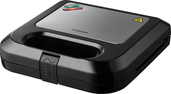 Tomado TGS2001S - Toasti-Eisen - Griller - PFAS frei - Toasti-Maker - 750 Watt - 22,5 x 13 cm - Schwarz/RVS