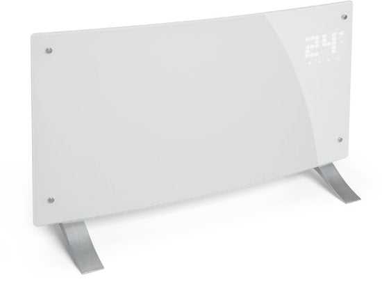 Klarstein energieeffiziente Elektroheizung für zu Hause, 2000 W, intelligenter, freistehender, energieeffizienter Konvektor mit Thermostat, schlankes, tragbares Design, leise Heizung, Speicherheizung und wandmontierte Flächenheizung
